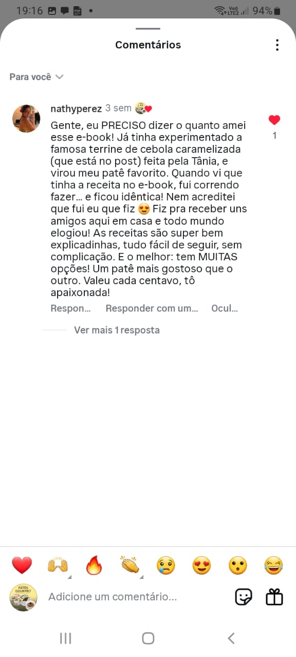 Depoimento real de cliente da Mesa Degusta
